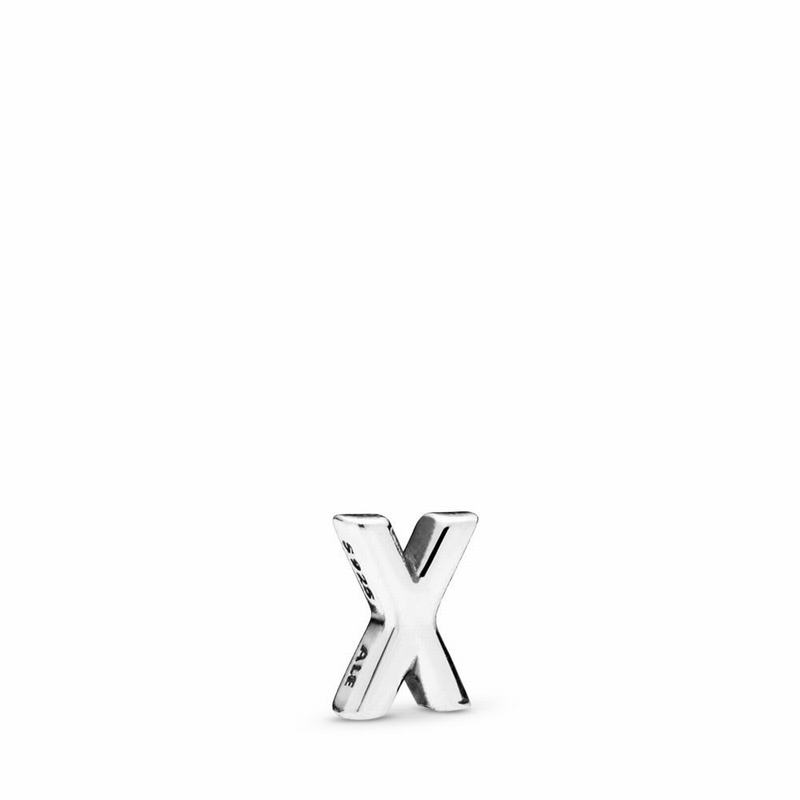 Pandora Letter X Petite Locket Charm - Sterling Silver - Canada | WG3479DV